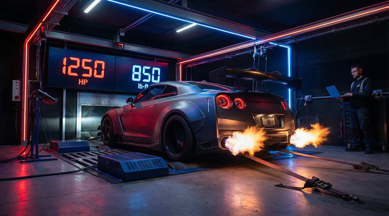 萝莉塔短视频：GT-R马力测试